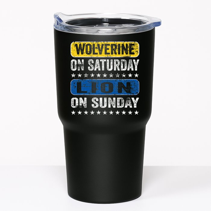 Wolverine On Saturday Lion On Sunday Tumbler