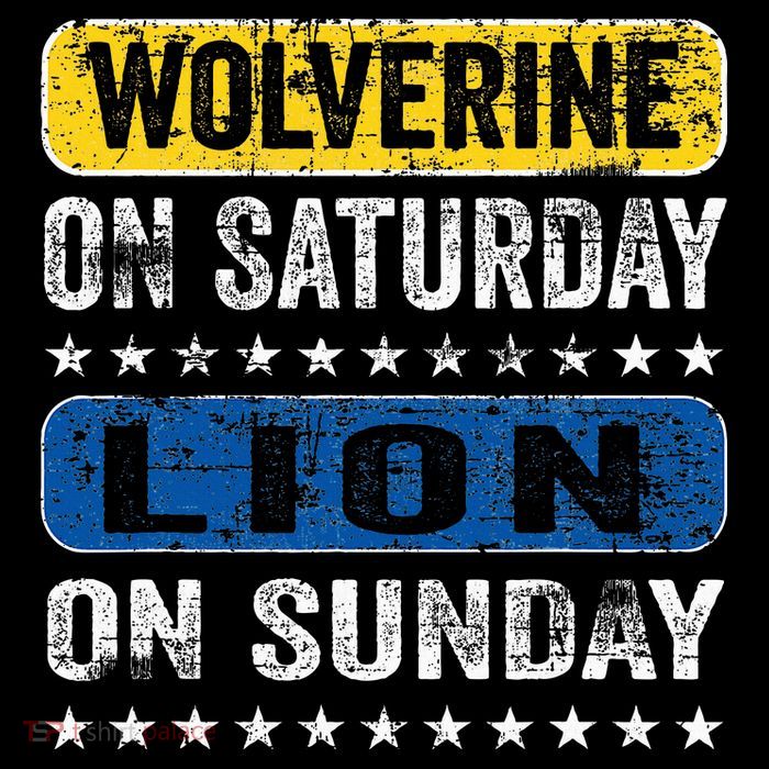 Wolverine On Saturday Lion On Sunday Poster
