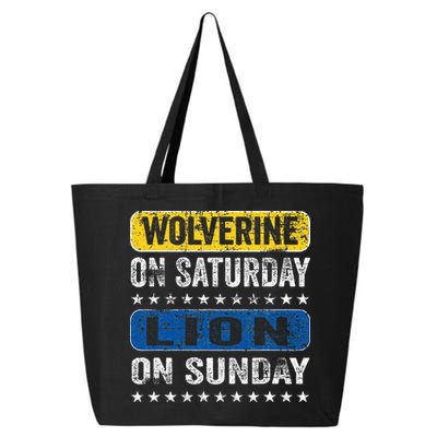 Wolverine On Saturday Lion On Sunday 25L Jumbo Tote