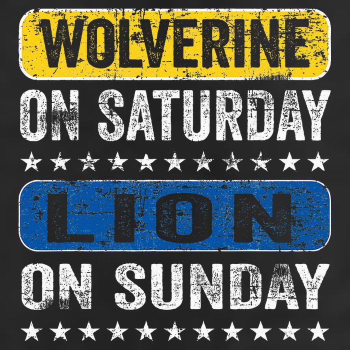 Wolverine On Saturday Lion On Sunday 25L Jumbo Tote