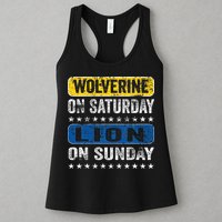 Wolverine On Saturday Lion On Sunday Womens Tank Top
