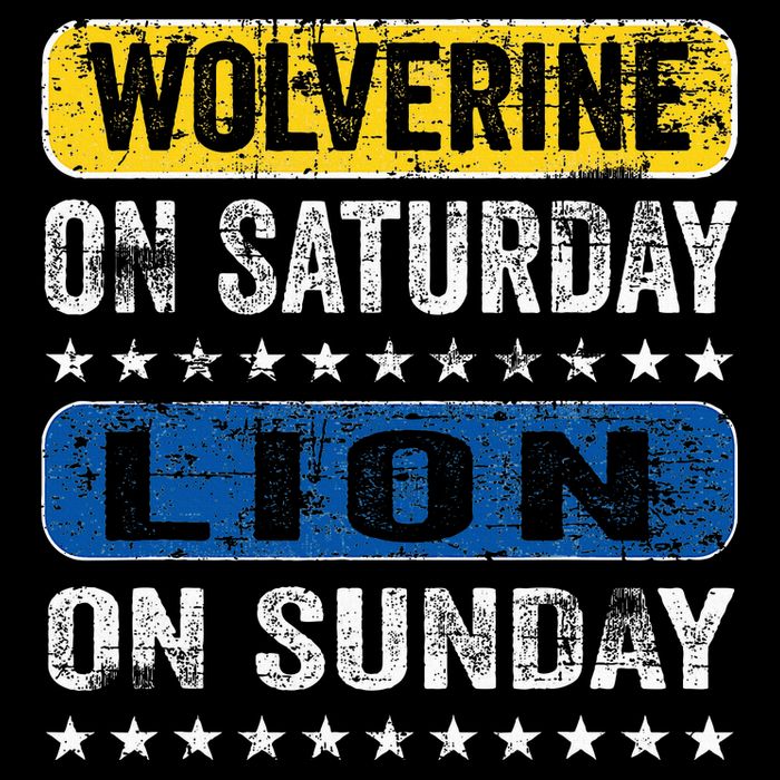 Wolverine On Saturday Lion On Sunday Pom Pom 12in Knit Beanie