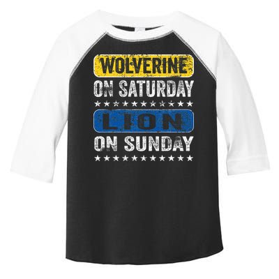 Wolverine On Saturday Lion On Sunday Toddler Fine Jersey T-Shirt
