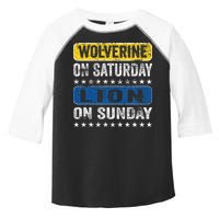 Wolverine On Saturday Lion On Sunday Toddler Fine Jersey T-Shirt