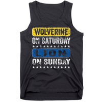 Wolverine On Saturday Lion On Sunday Tank Top