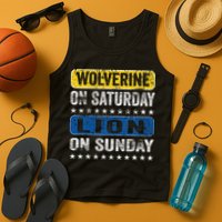 Wolverine On Saturday Lion On Sunday Tank Top