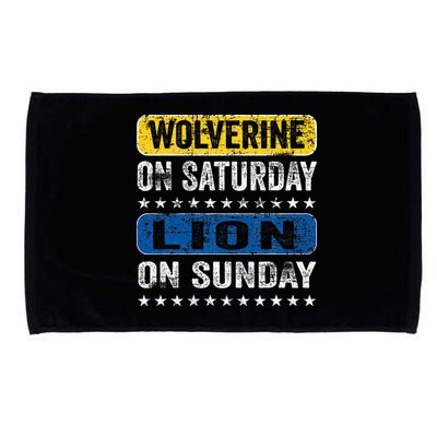 Wolverine On Saturday Lion On Sunday Microfiber Hand Towel