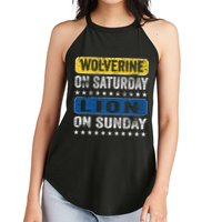 Wolverine On Saturday Lion On Sunday Women's Perfect Tri Rocker Tank