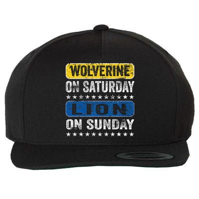 Wolverine On Saturday Lion On Sunday Wool Snapback Cap