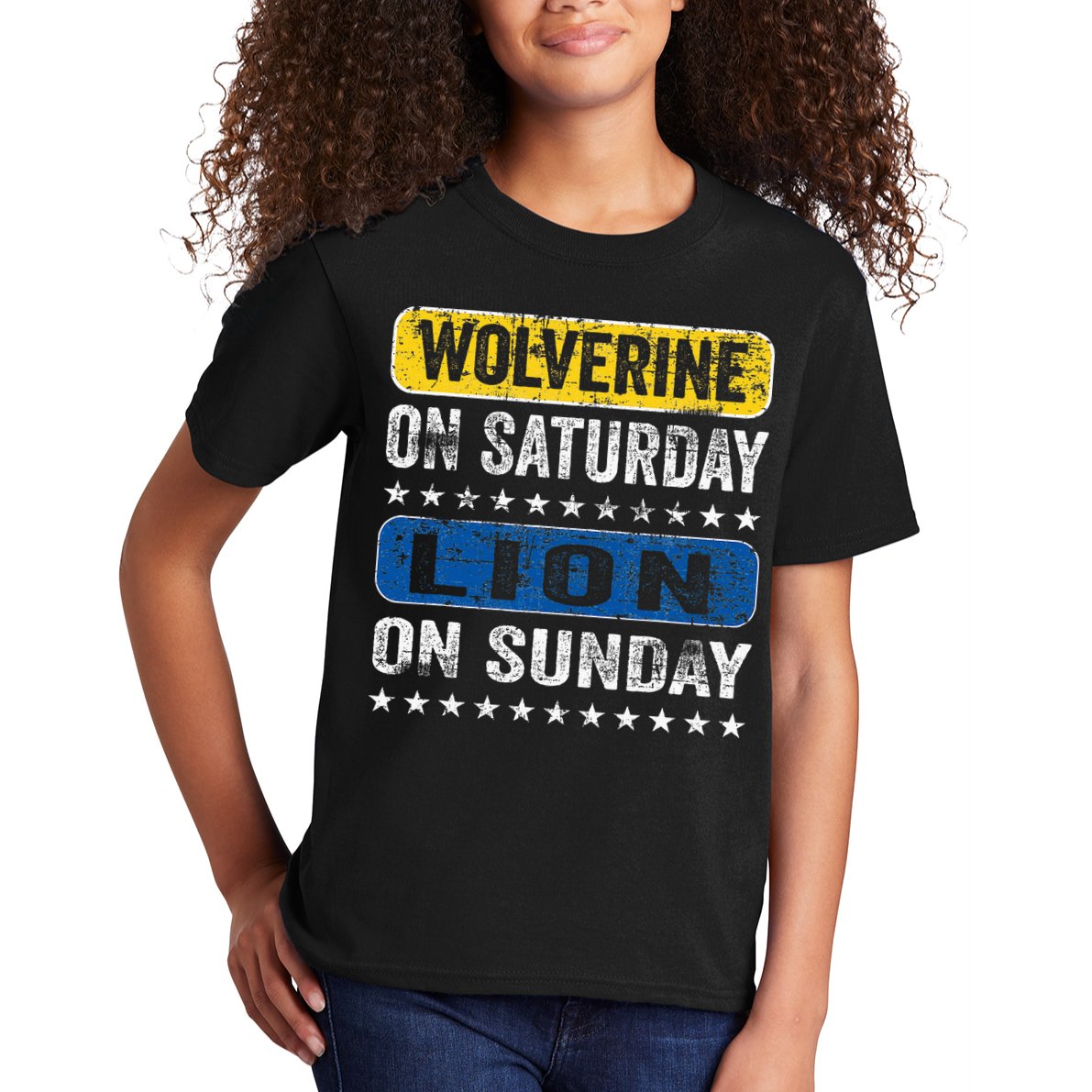 Wolverine On Saturday Lion On Sunday Kids T-Shirt