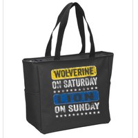 Wolverine On Saturday Lion On Sunday Zip Tote Bag