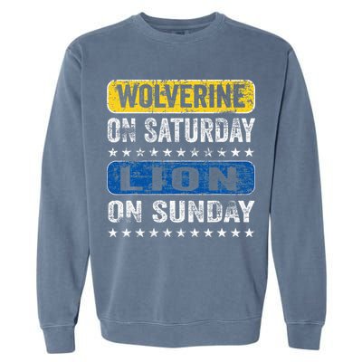 Wolverine On Saturday Lion On Sunday Garment-Dyed Sweatshirt