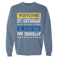 Wolverine On Saturday Lion On Sunday Garment-Dyed Sweatshirt