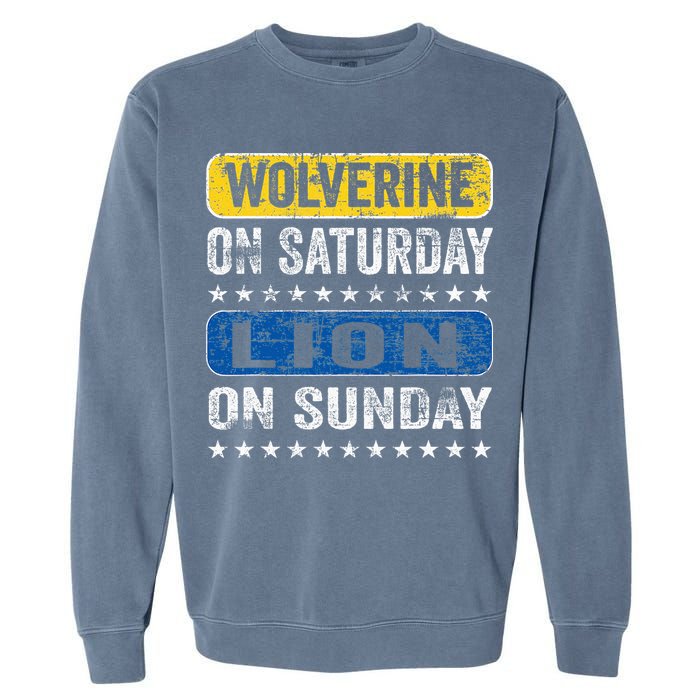 Wolverine On Saturday Lion On Sunday Garment-Dyed Sweatshirt