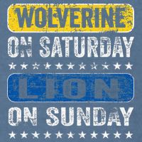 Wolverine On Saturday Lion On Sunday Garment-Dyed Sweatshirt