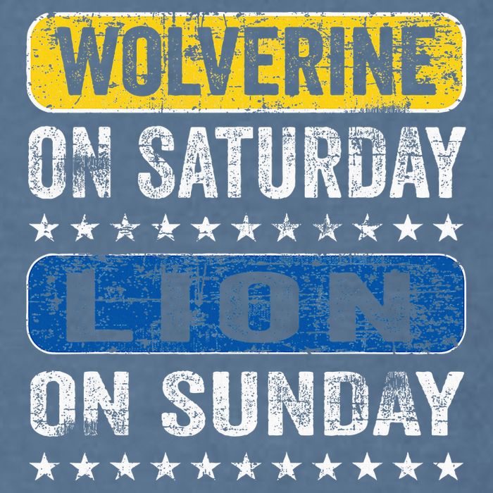 Wolverine On Saturday Lion On Sunday Garment-Dyed Sweatshirt