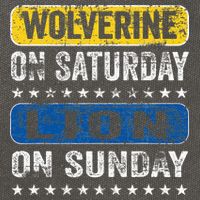 Wolverine On Saturday Lion On Sunday Cotton Canvas Backpack