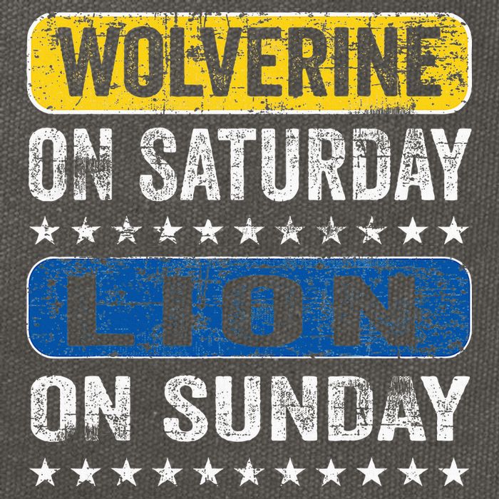 Wolverine On Saturday Lion On Sunday Cotton Canvas Backpack