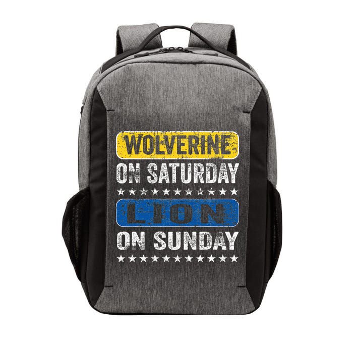 Wolverine On Saturday Lion On Sunday Vector Backpack