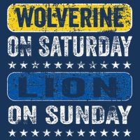 Wolverine On Saturday Lion On Sunday Infant Baby Jersey Bodysuit