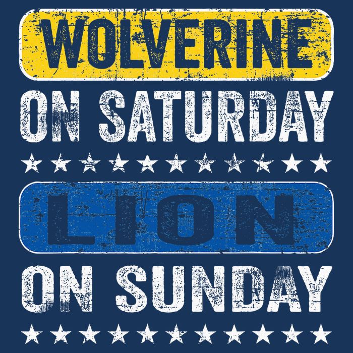 Wolverine On Saturday Lion On Sunday Infant Baby Jersey Bodysuit