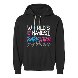 World's Okayest Sitter Meaningful Gift Garment-Dyed Fleece Hoodie