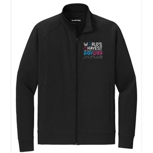 World's Okayest Sitter Meaningful Gift Stretch Full-Zip Cadet Jacket