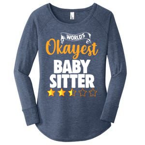 World's Okayest Sitter Gift Women's Perfect Tri Tunic Long Sleeve Shirt