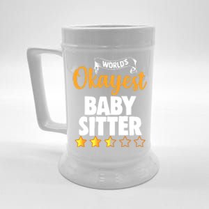 World's Okayest Sitter Gift Beer Stein