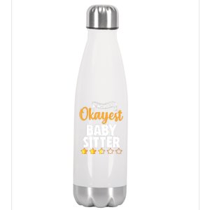 World's Okayest Sitter Gift Stainless Steel Insulated Water Bottle