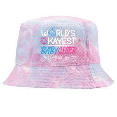 World's Okayest Sitter Great Gift Tie-Dyed Bucket Hat