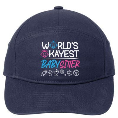 World's Okayest Sitter Great Gift 7-Panel Snapback Hat