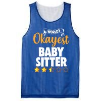 World's Okayest Sitter Gift Mesh Reversible Basketball Jersey Tank