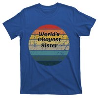 World's Okayest Sister Vintage Sunset 60s 70s Gift T-Shirt