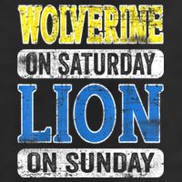 Wolverine On Saturday Lion On Sunday Detroit Garment-Dyed Fleece Hoodie