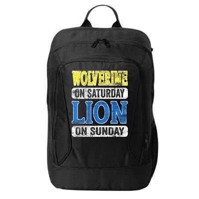 Wolverine On Saturday Lion On Sunday Detroit City Backpack
