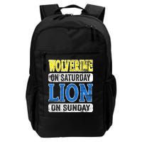 Wolverine On Saturday Lion On Sunday Detroit Backpack