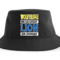 Wolverine On Saturday Lion On Sunday Detroit Sustainable Bucket Hat
