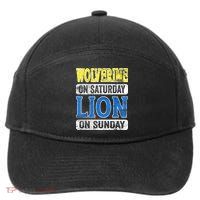 Wolverine On Saturday Lion On Sunday Detroit 7-Panel Snapback Hat