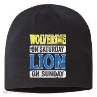 Wolverine On Saturday Lion On Sunday Detroit Sustainable Beanie