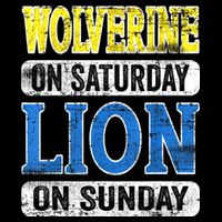 Wolverine On Saturday Lion On Sunday Detroit 16 in Basic Backpack
