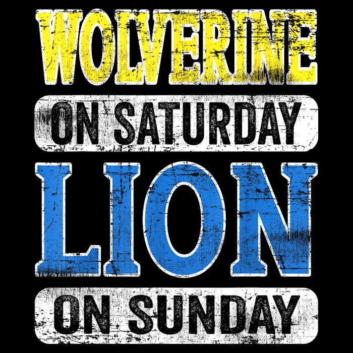 Wolverine On Saturday Lion On Sunday Detroit 16 in Basic Backpack