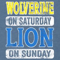 Wolverine On Saturday Lion On Sunday Detroit Garment-Dyed Sweatshirt