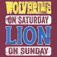 Wolverine On Saturday Lion On Sunday Detroit 16oz Travel Tumbler
