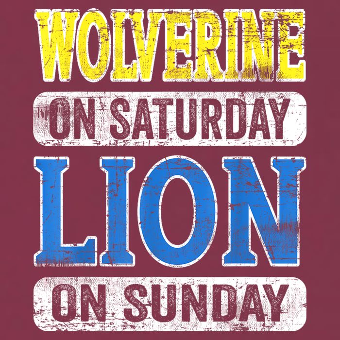 Wolverine On Saturday Lion On Sunday Detroit 16oz Travel Tumbler