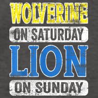 Wolverine On Saturday Lion On Sunday Detroit Vector Backpack