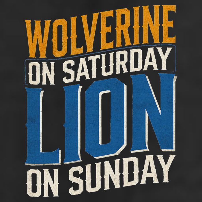 Wolverine On Saturday Lion On Sunday Trucker Hat
