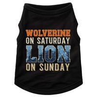 Wolverine On Saturday Lion On Sunday Doggie Tank