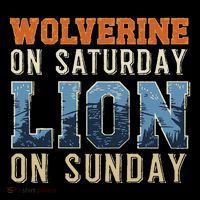 Wolverine On Saturday Lion On Sunday Sustainable Bucket Hat