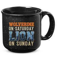 Wolverine On Saturday Lion On Sunday 15oz Campfire Ceramic Mug